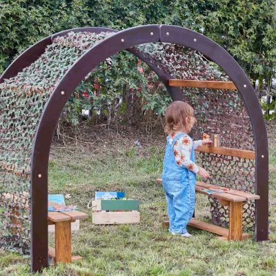 Kinderoutdoor-Spielbanksatz, Holzregal, Sandkasten, Lernspiel, Bühne im Freien