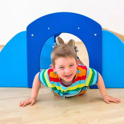 Kleinkind, Spielgerät, Blaue Spielstruktur, Kinderzimmer-Spielgerät, Strandke?