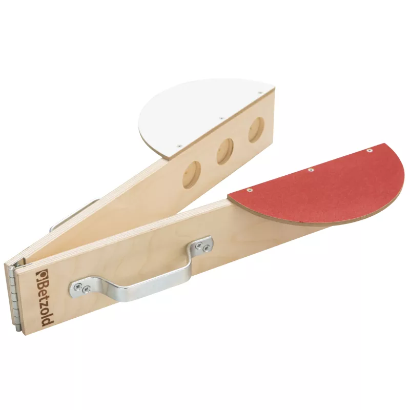 Schuhschleifer, Schuhformer, Holz, Rot, Metallband