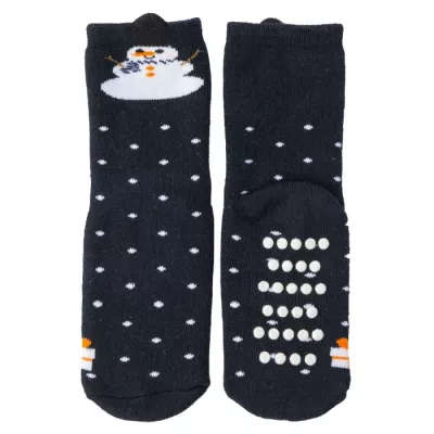 Socken, Knöchelbereich, Punktmuster, Weihnachtsmotiv, Rutschfeste Sohlen