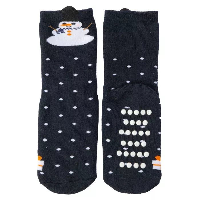 Socken, Knöchelbereich, Punktmuster, Weihnachtsmotiv, Rutschfeste Sohlen