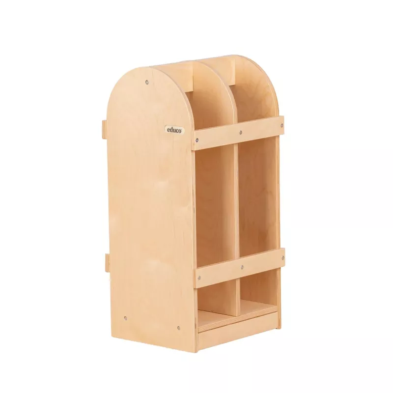Holzregal, Wandregal, Aufbewahrung, Kinderzimmer, Educo-Label