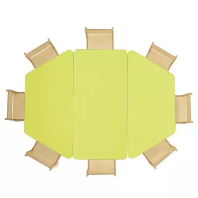 Tischset, Rundtisch, Schreibtisch, Klapptisch, Lichtgrün