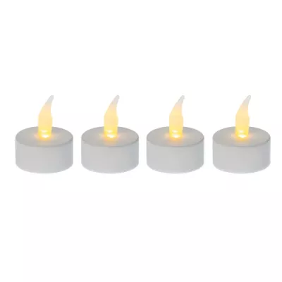 Teelichter, LED-Teelichter, Kleine Kerzen, 4er Set, Kunststoff-Teelicht