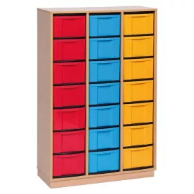 Halbhohes Regal, 151,8 x 98,5 x 40,8, mit 21 Boxen