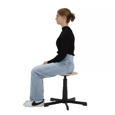 Sitzhocker, Hocker, Polsterstuhl, Stuhl mit verstellbarer Höhe, Jeanshose