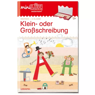 Klein- oder Großschreibung, Lernspiel, Buch, Deutschunterricht, Lernhilfe