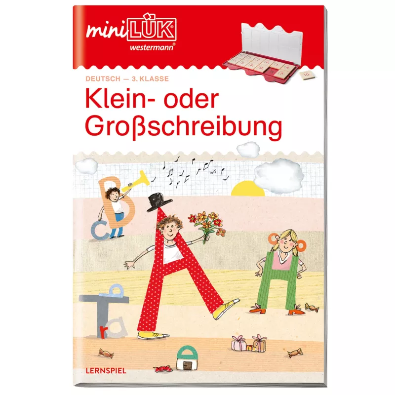 Klein- oder Großschreibung, Lernspiel, Buch, Deutschunterricht, Lernhilfe