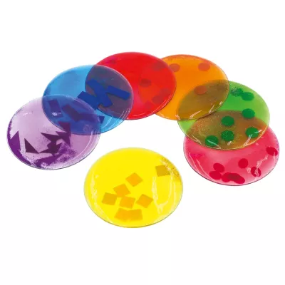 bunte Chips, Chips Sticker, Farbenplättchen, Kegelschmuck, Münzscheiben