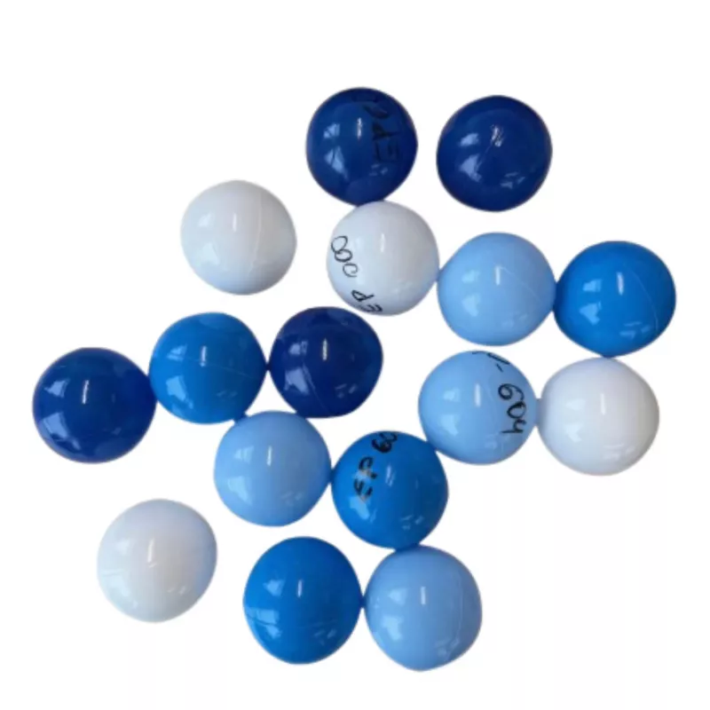 Spielbälle, Kunststoff, Blau-weiß, Glänzend