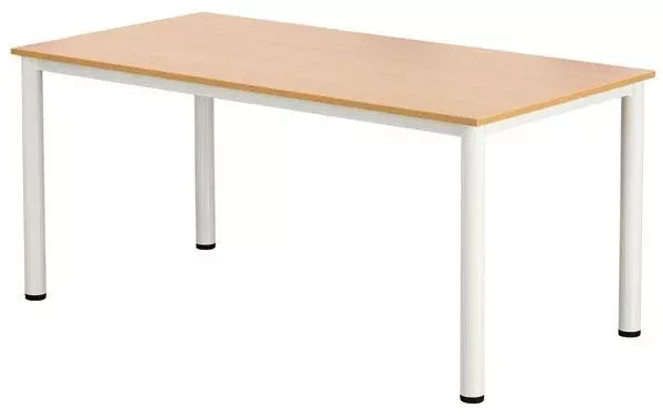 tisch, tischplatte, metalltisch, holzoptik, vierbeintisch