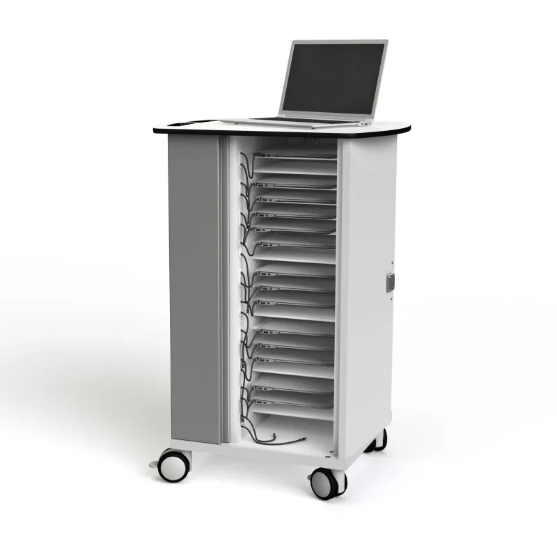 Laptop cart, Ladestation für Laptop, Rollbarer Arbeitsplatz, Laptop-Dockingstation, Kabelmanagement