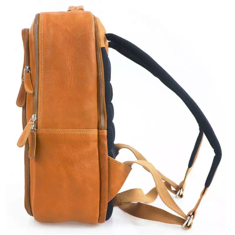 Rucksack, Tasche, Leder, Schulterriemen, Reißverschluss