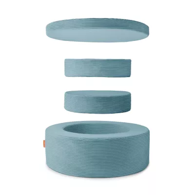 cordon, round plush, foam, blue, soft, ring pillow