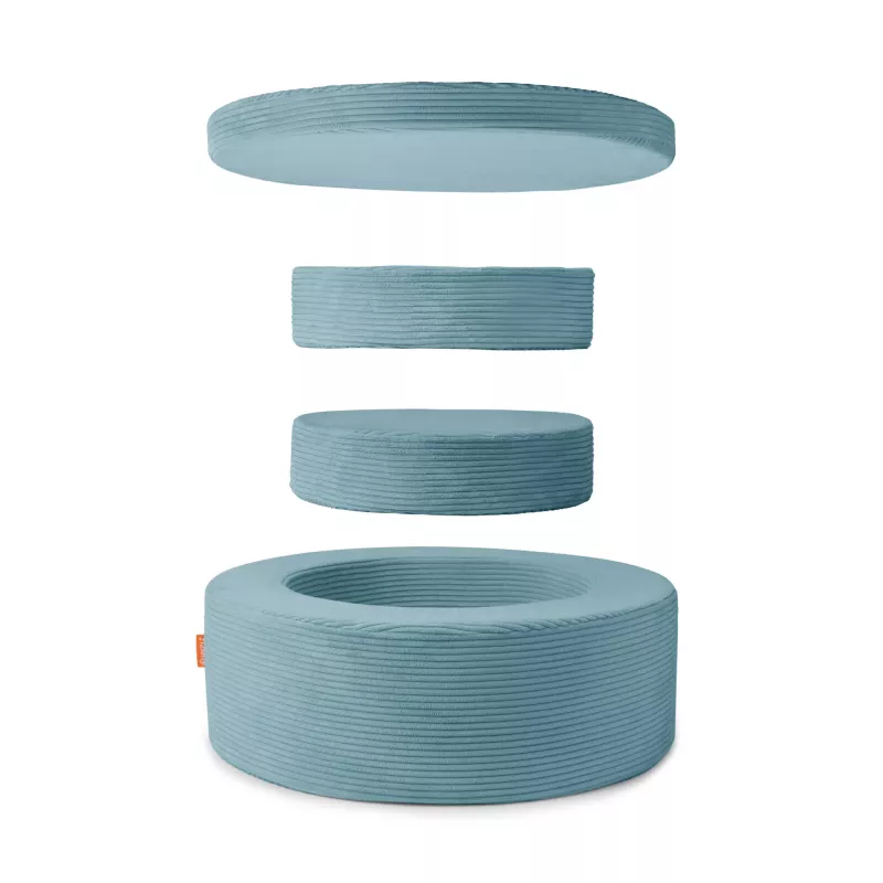 cordon, round plush, foam, blue, soft, ring pillow