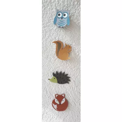 Eulenaufhänger, Eichhörnchen, Igel, Fuchs, Wanddeko