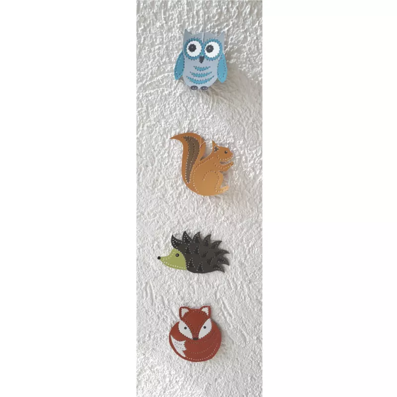 Eulenaufhänger, Eichhörnchen, Igel, Fuchs, Wanddeko