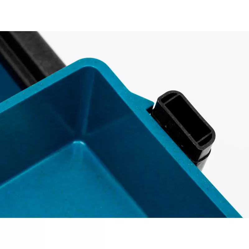 blau, Kunststoff, Box, Deckel, Behälter