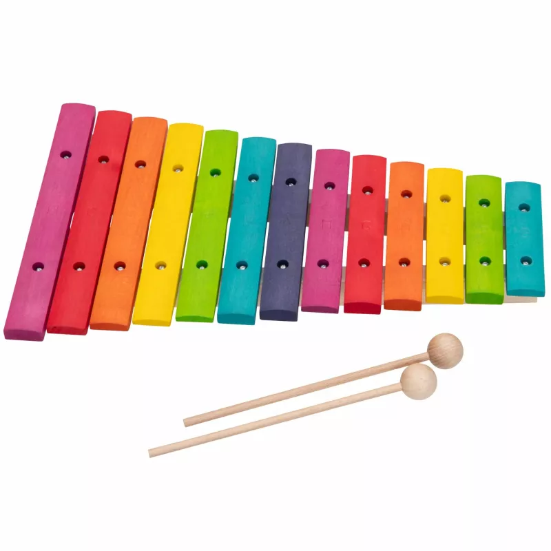 Kinder xylophon, Holz xylophon, Regenbogen farbig, Stäbe xylophon, Schlegel Holz