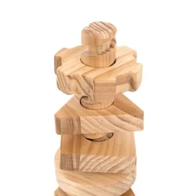Holzspielzeug, Stapelspiel, Klotzbau, Holzbausteine, Naturholz