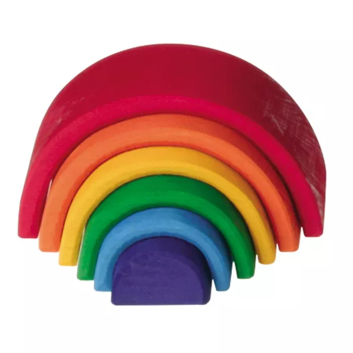 Regenbogenbogen, Holzspielzeug, Kinderkonstruktion, Bauklötze, Multifarben