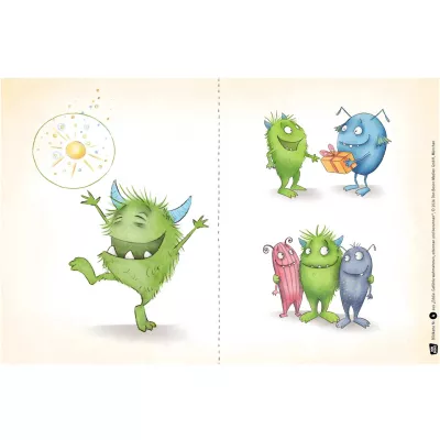 Monster, Tanzfigur, Grün, Bunt: pink, Geschenk