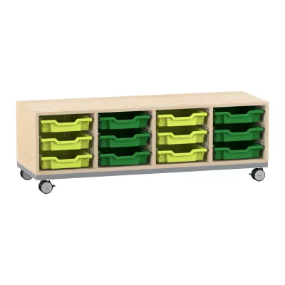 Schubladenkasten, Rollwagen, Holzkorpus, Kisteneinsätze, Sortierwagen