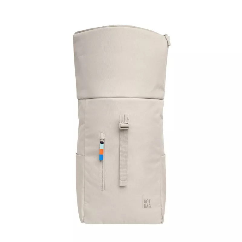 Rucksack, Pfadfinderrucksack, Tasche, Streifenverschluss, Beige