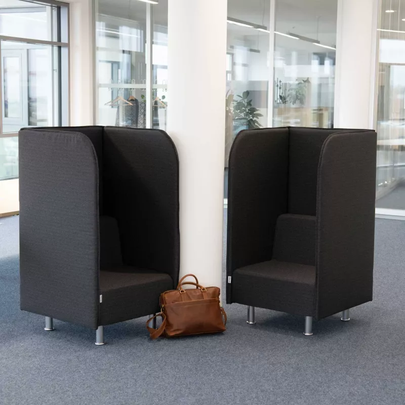 Sessel, Nischen-Sessel, Raumtrenner, Stoffbezug, Büro-Set