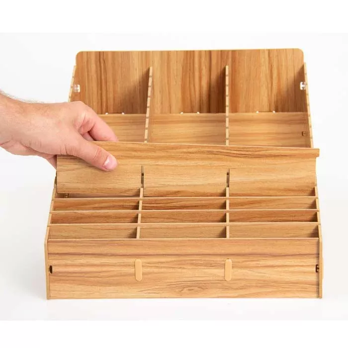 Holzregal, Schubladenorganizer, Arbeitsorganizer, Holz, Modularer Stauraum