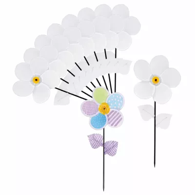 Blumenstecker, Deko-Blumen, Kunstblumen, Pflanzenstütze, Mehrfarbig
