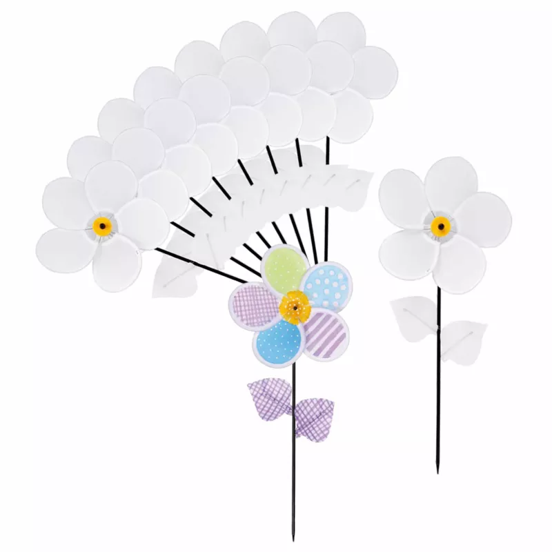 Blumenstecker, Deko-Blumen, Kunstblumen, Pflanzenstütze, Mehrfarbig