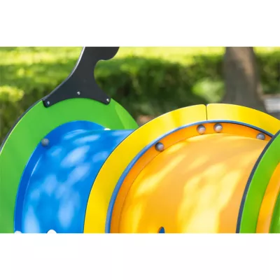 Spielgerät, Rutsche, Kugelbahn, Kunststoff, mehrfarbig