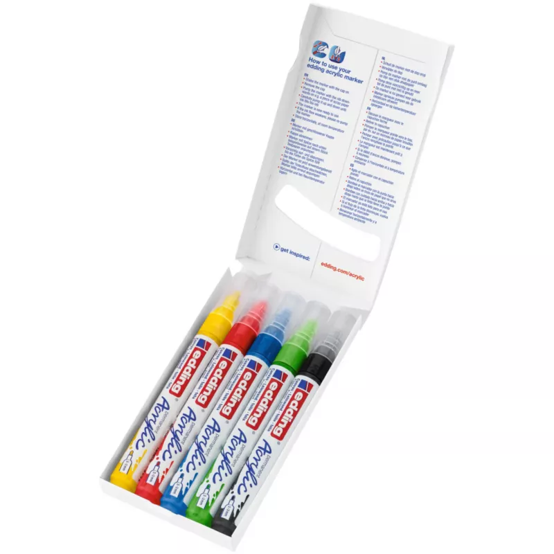 Marker, Wasserfest, Kunstmarker, 6 Farben, Fluoreszierend
