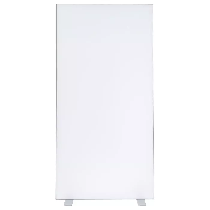 Schrank, Korpus, weiß, Glasboden?, Sockel aus Metall
