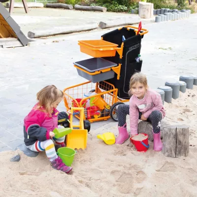 Spielzeugtasche, Sandkasten, Kinderwerkzeug, Rollenwagen, Spielzeugset