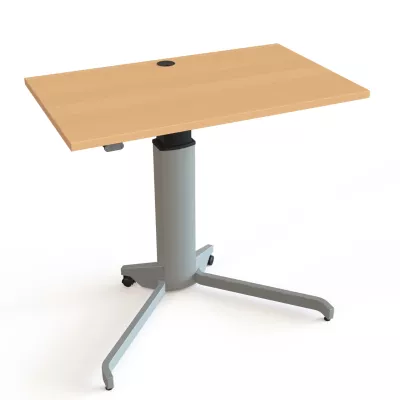 Schreibtisch, Tisch, verstellbar, Holz, Rollbasis