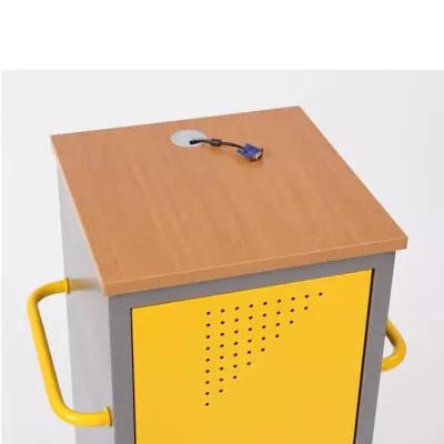 holzplatte, holzoberfläche, schublade, schrank, gelb