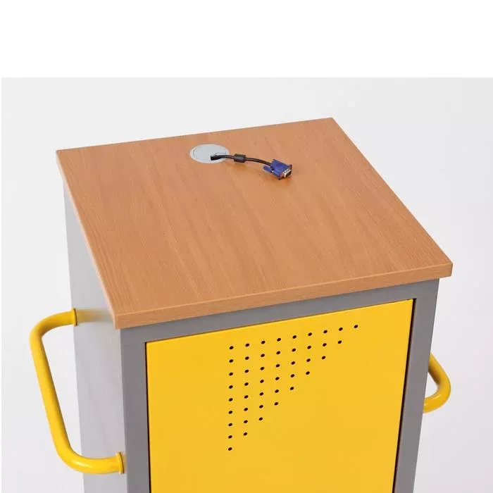 holzplatte, holzoberfläche, schublade, schrank, gelb