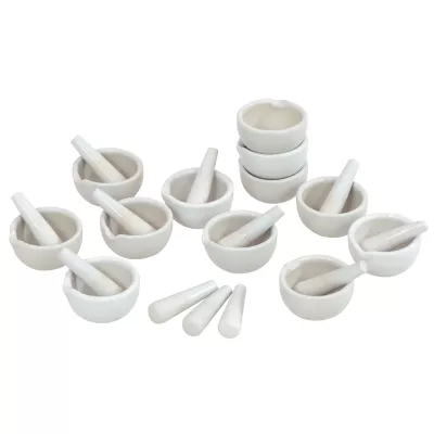 mortar, pestle, keramik, weiß, satz