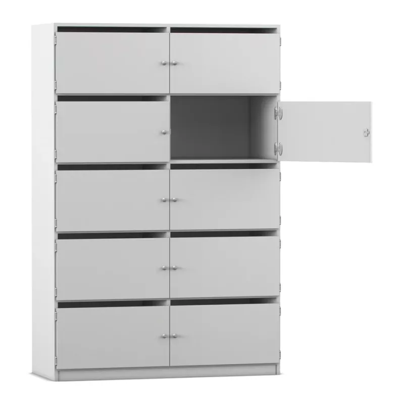 Metallschrank, Aufbewahrungsschrank, Schubladenschrank, Kasten mit Türen, Korpus aus Metall