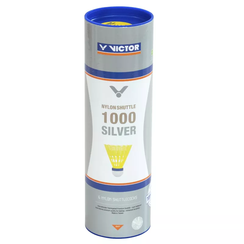 nylon Shuttle, Badmintonshuttle, Silber, Shuttlecock-Röhre, Victor Markenzeichen