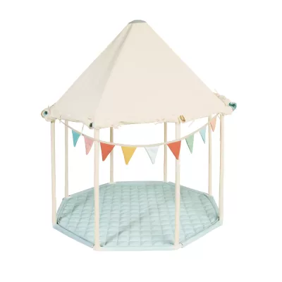 kindertent, spielzelt, teepee, gestepptes deckenkissen, weiche matte