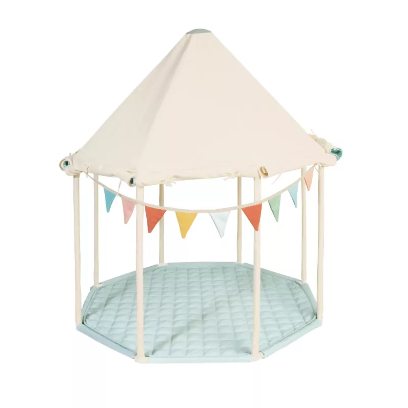 kindertent, spielzelt, teepee, gestepptes deckenkissen, weiche matte