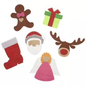Filzaufkleber Weihnachten, 19-teiliges Set