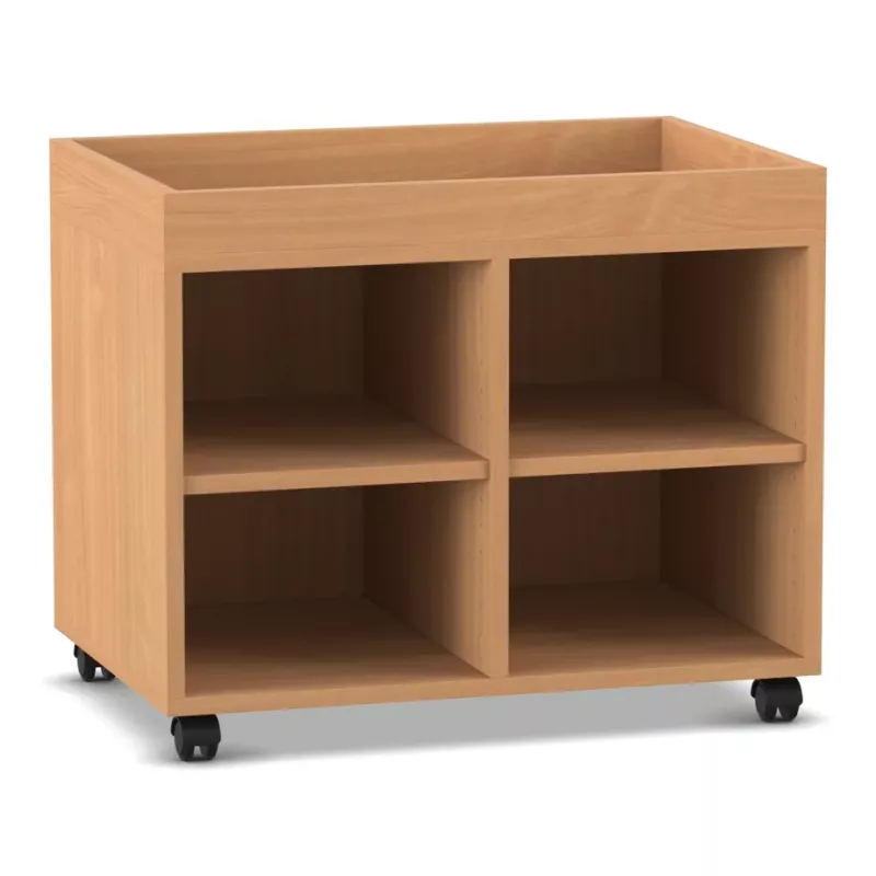 holz, Rollwagen, Schubladen, Regal, untertisch