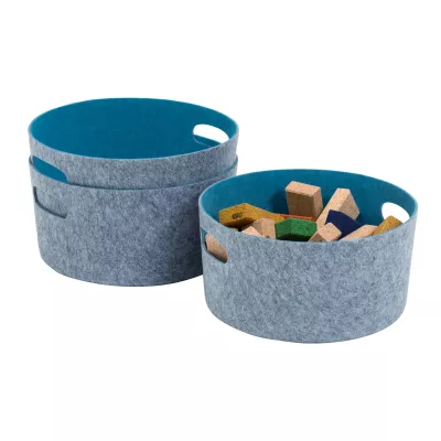 Aufbewahrungsbehälter, Körbe, Filz, Blau, Spielzeugwürfel