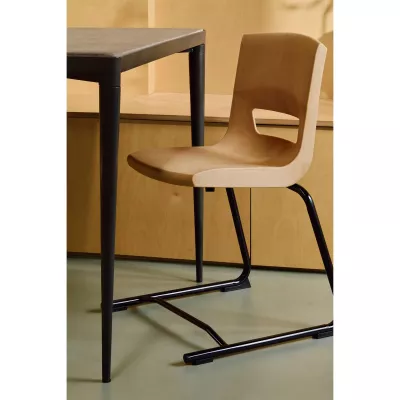 Stuhl, Sessel, Schreibtischstuhl, Beige, Metallbeine
