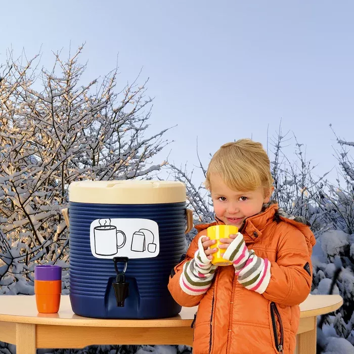 kinder, thermos, trinkflasche, outdoor, winter