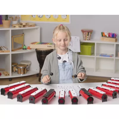 Kinder-Malletinen, Xylophon, Spielzeug-Perkussion, Rot, Musikinstrument